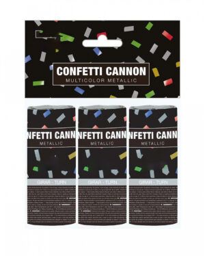 3 Stück Multi Color Konfettikanone 10