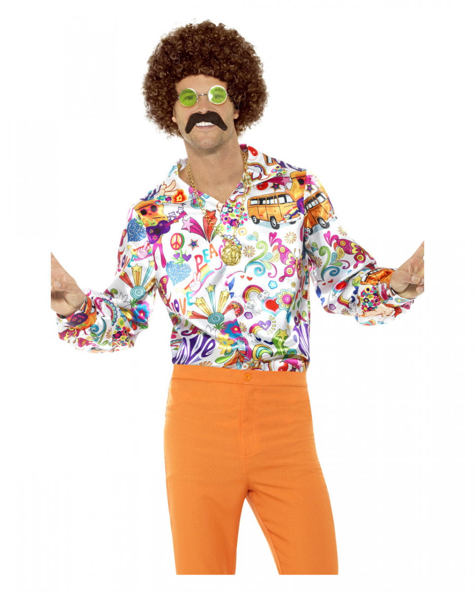 60s Groovy Hemd bunt XL