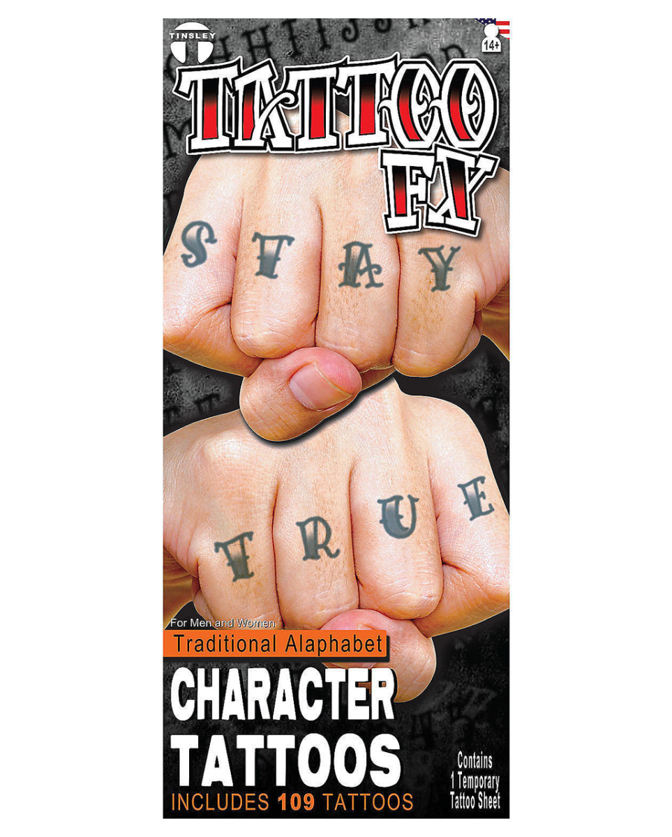 Alphabet Fingerknöchel Klebetattoos 1 Alphabet Fingerknöchel Klebetattoos