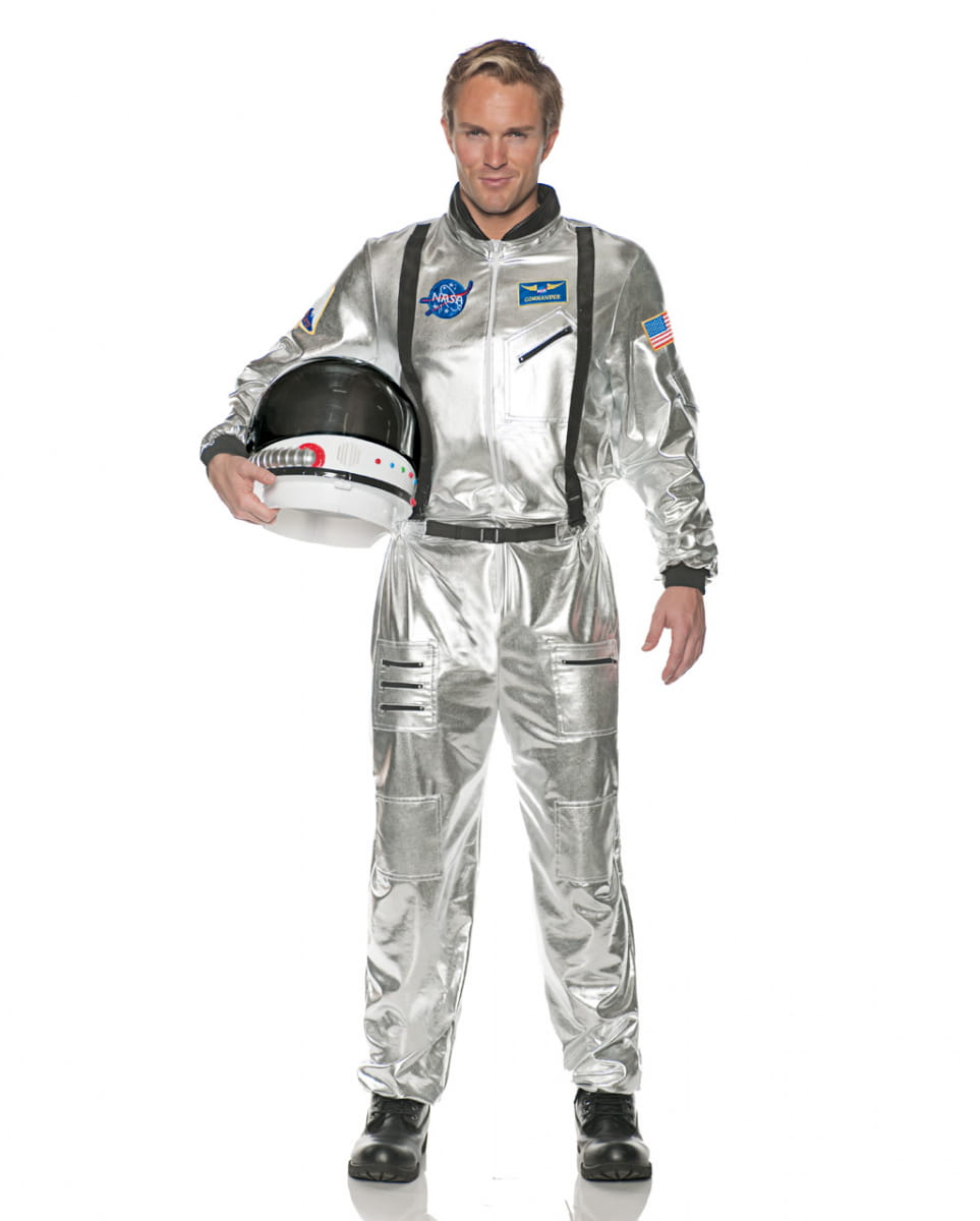 Astronauten Herrenkostüm silber XL-XXL 54-56
