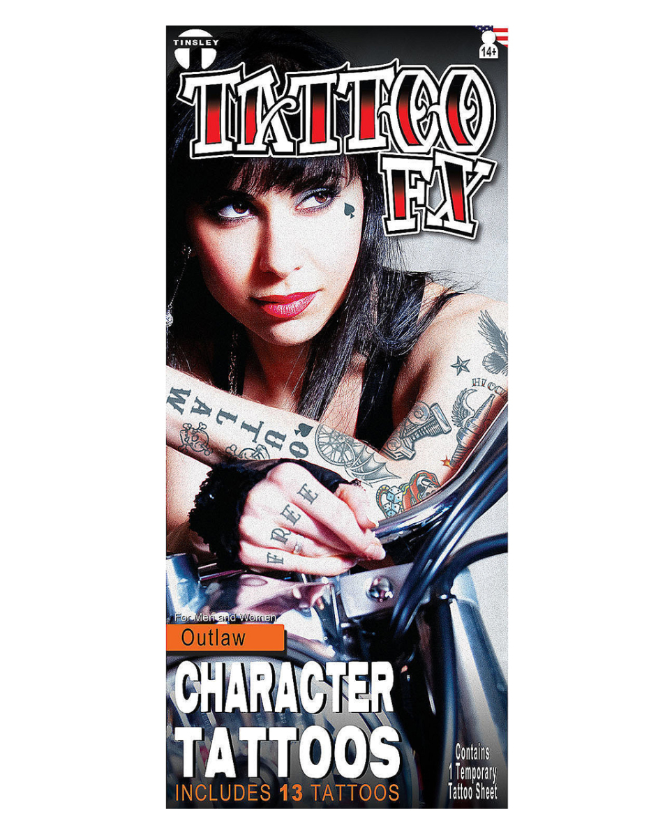 Biker & Rocker Outlaw Klebetattoo Set 1 Biker & Rocker Outlaw Klebetattoo Set