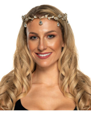 Blätterkrone mit Strasssteinen