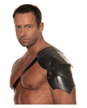 Drachen Krieger Schulterpanzer Einzeln Schwarz