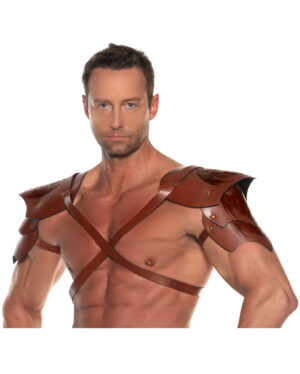 Drachen Krieger Schulterpanzer Set Braun