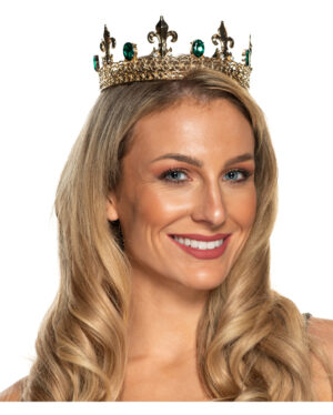 Filigrane Goldkrone mit Schmucksteinen