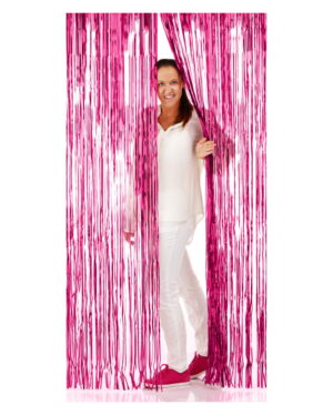 Fransen-Türvorhang Folie pink 1x2m