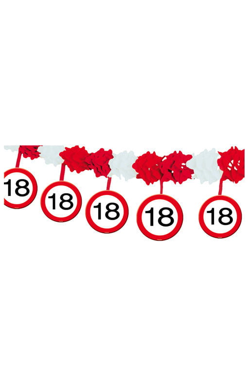 Girlande Verkehrsschild 18