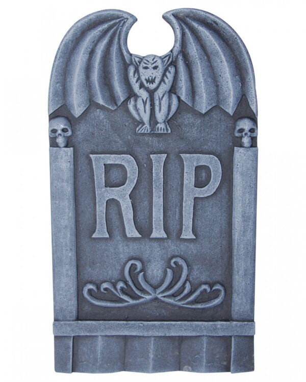 Grabstein R.I.P. mit Gargoyle  Halloween Deko