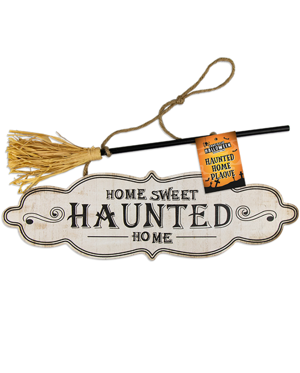 Halloween Holzschild Home Sweet Haunted Home 40x36cm 1 Halloween Holzschild Home Sweet Haunted Home 40x36cm