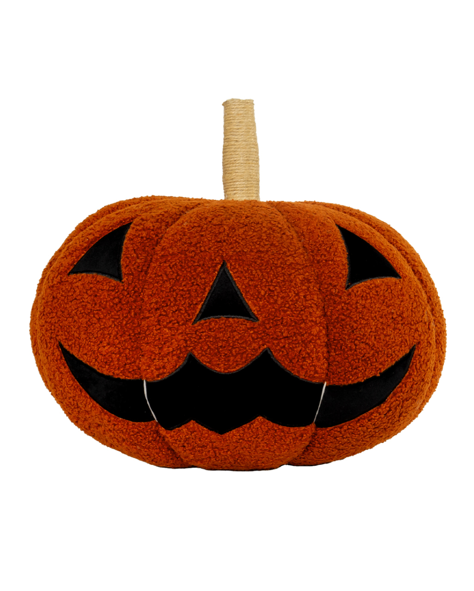 Halloween Kürbis Dekokissen Ø 34cm 1 Halloween Kürbis Dekokissen Ø 34cm