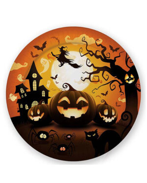 Happy Halloween Kürbis Pappteller 6 St.