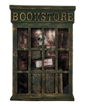 Haunted Bookstore Halloween Animatronic mit Licht & Sound 35cm