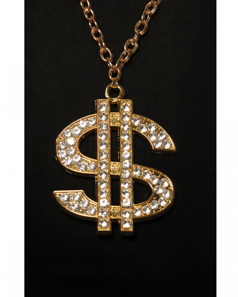 Hip Hop Goldkette mit Dollarzeichen 1 Hip Hop Goldkette mit Dollarzeichen