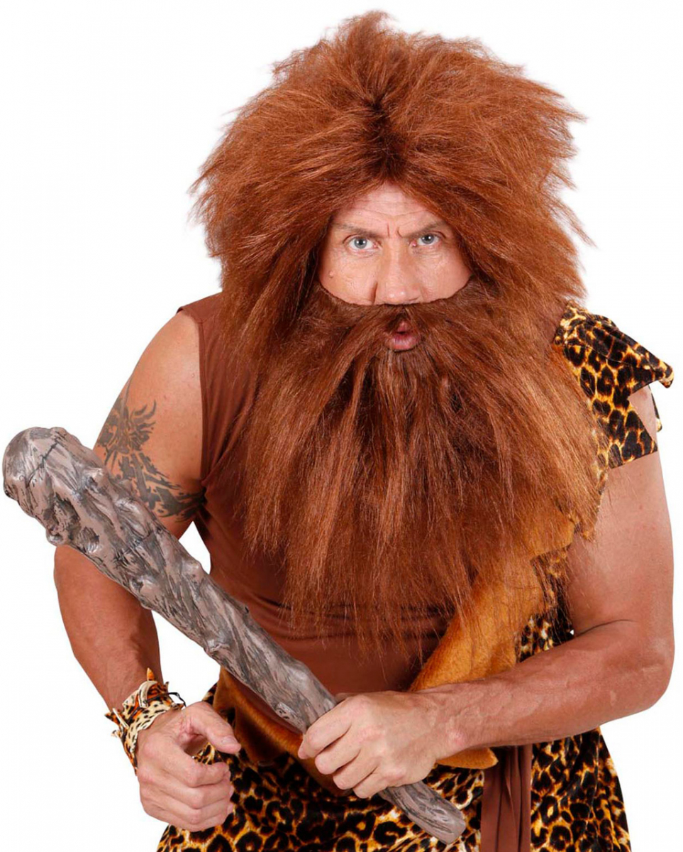Höhlenmensch Perücke mit Bart 1 Höhlenmensch Perücke mit Bart