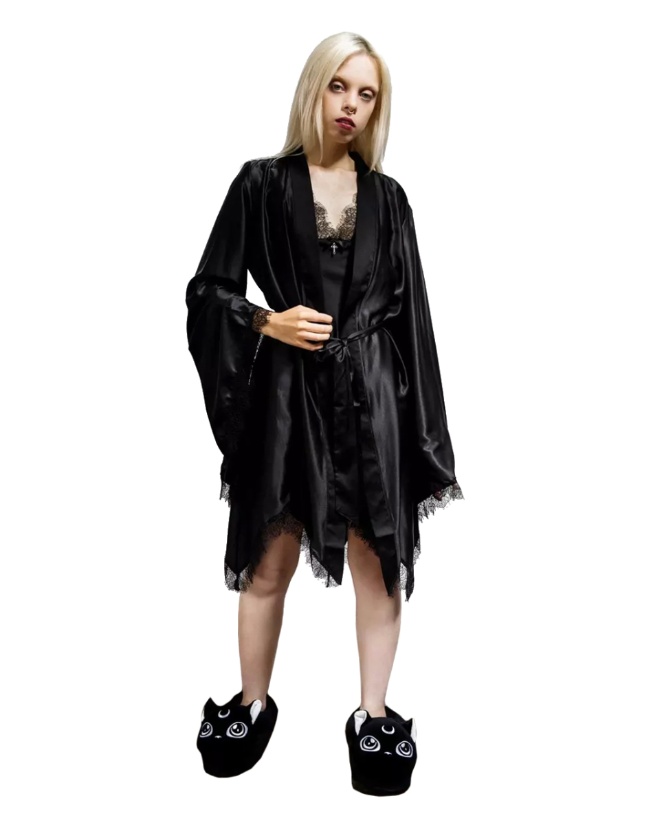 KILLSTAR Devils Lullaby Satin Robe 4XL 1 KILLSTAR Devils Lullaby Satin Robe 4XL