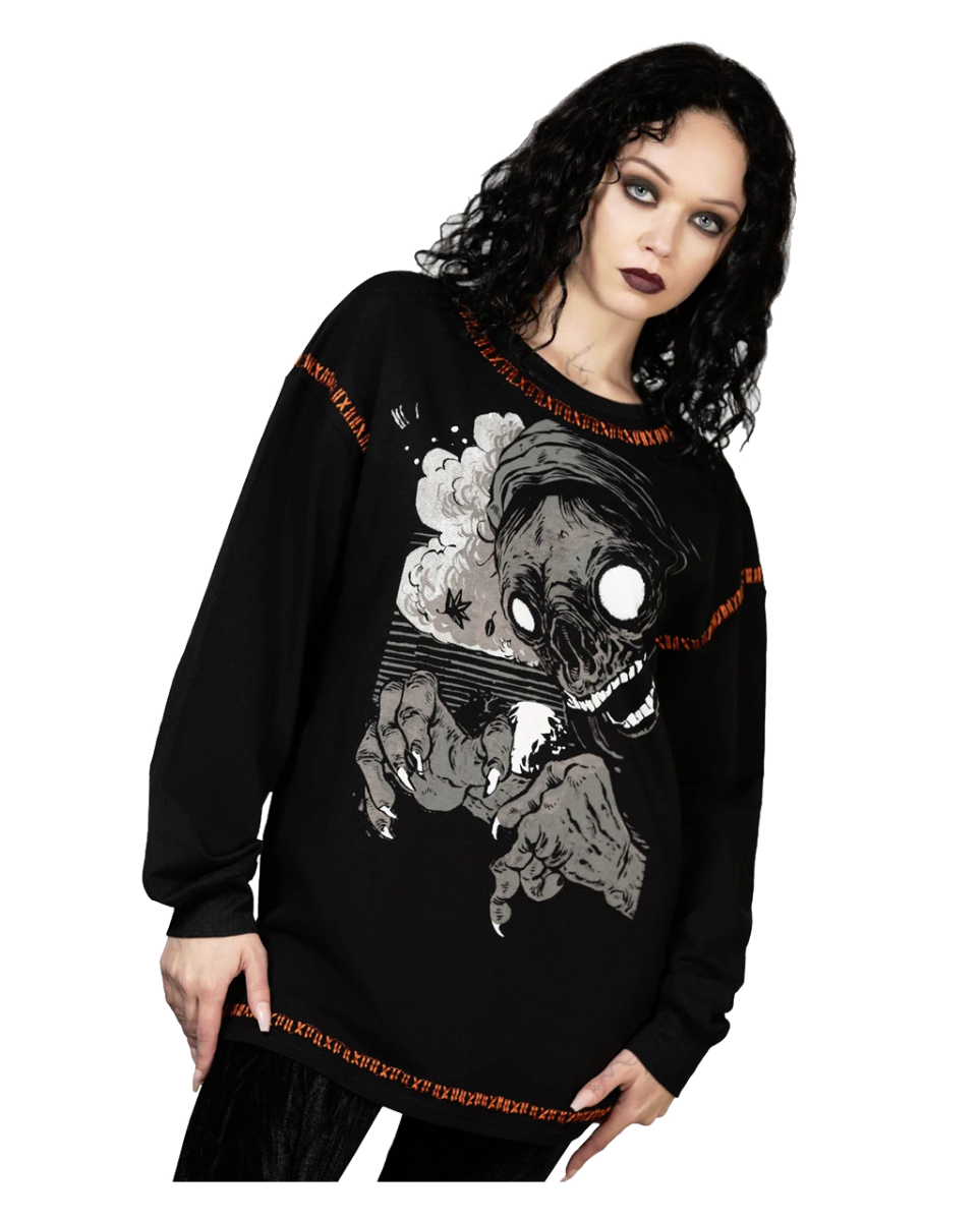KILLSTAR Fatality Oversized Pullover S 1 KILLSTAR Fatality Oversized Pullover XXL
