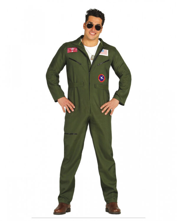 Kampfpilot Kostüm für Fasching & Halloween M-48/50