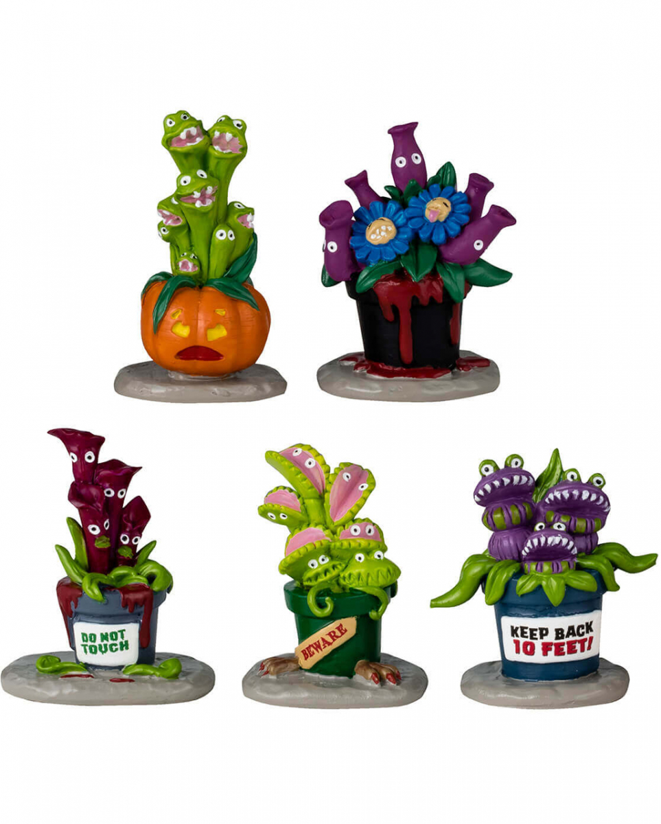 Lemax Spooky Town - Hungry Houseplant Horror 5 St.