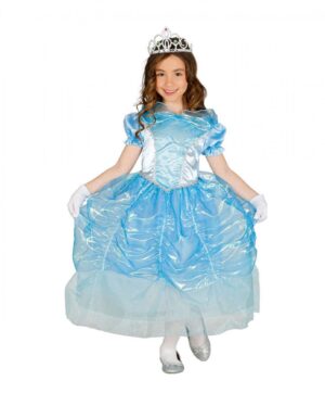 Märchenprinzessin Kinderkostüm Blau S (3-4)
