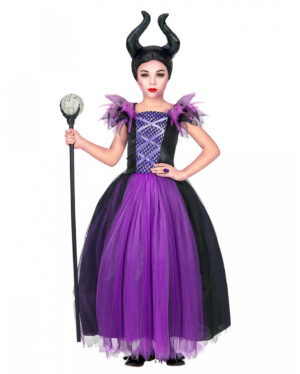 Malefizia Kinderkostüm mit Kopfschmuck M / 8-10 Jahre