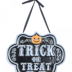 Metallschild Trick or Teat 25cm als Willkommensschild