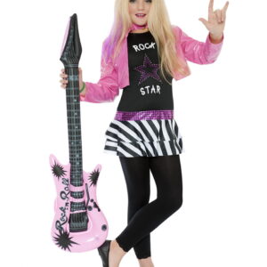 Mini Rockstar Kostüm für Mädchen für Karneval & Fasching L