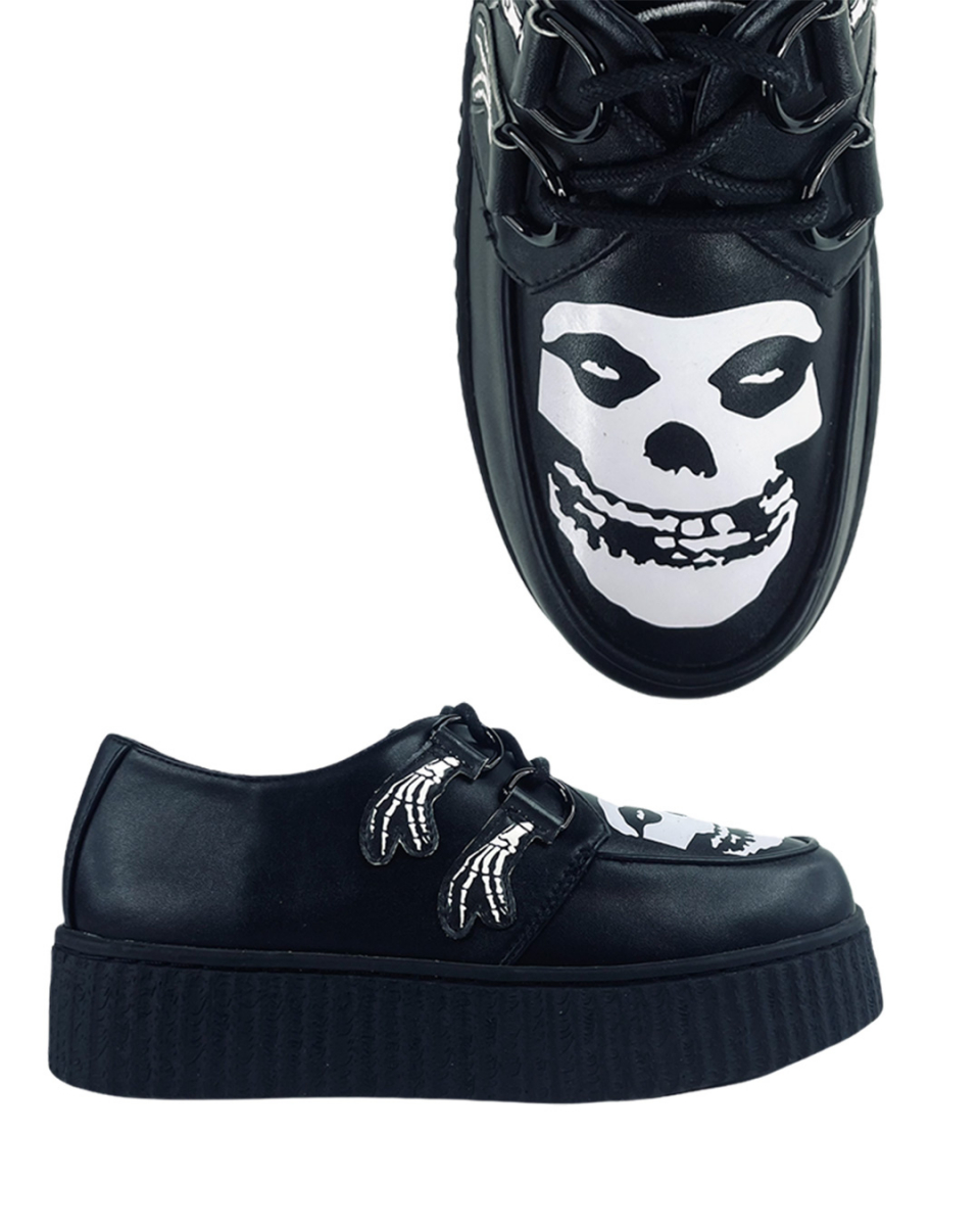 Misfits Skull Black Creepers Schuhe 40 1 Misfits Skull Black Creepers Schuhe 40