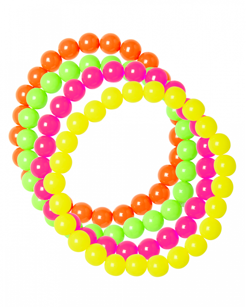 Neon Perlenarmband 4er-Set 1 Neon Perlenarmband 4er-Set