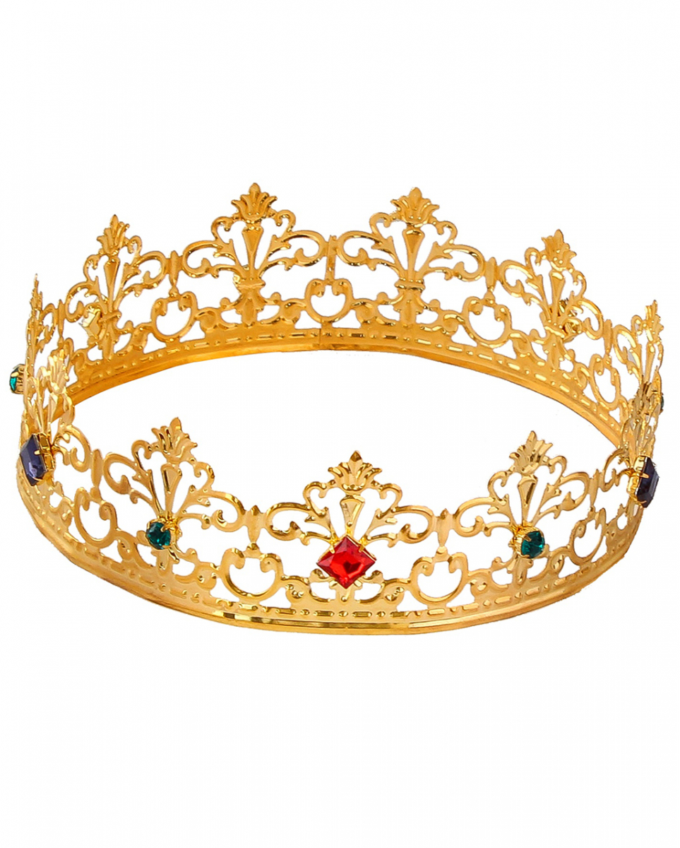 Royale Königskrone mit bunten Schmucksteinen