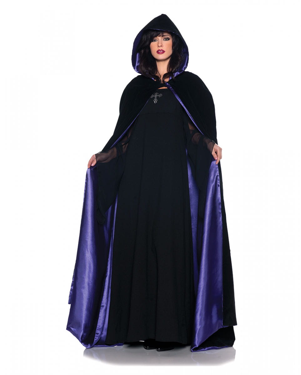 Samt Satin Cape Deluxe violett 1 Samt Satin Cape Deluxe violett