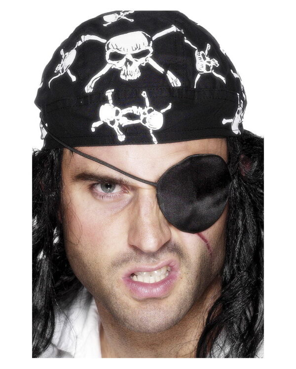Satin Piraten Augenklappe