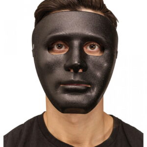 Schwarze Gesichtsmaske Faschings Maske