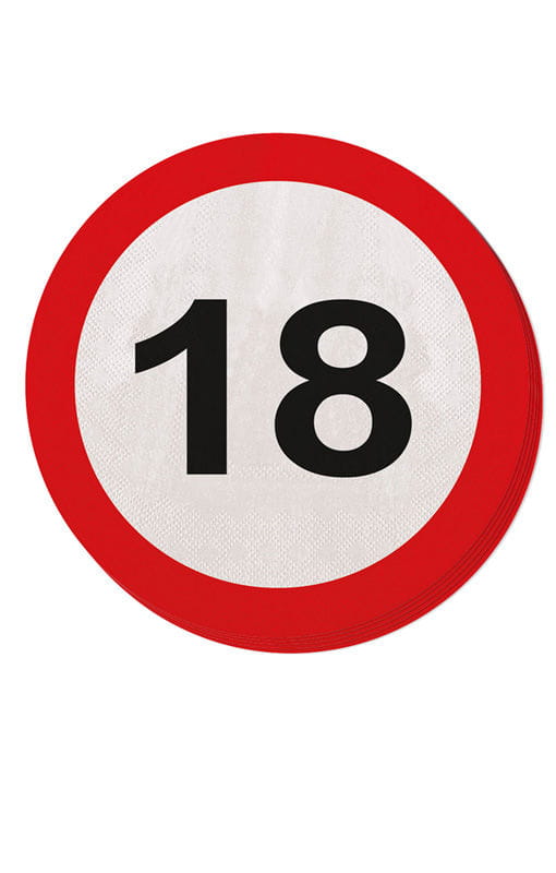 Serviette Verkehrsschild 18