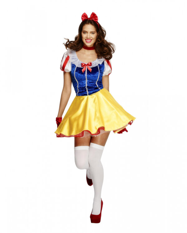 Sexy Schneewittchen Kostüm mit Petticoat für Karneval & Fasching L