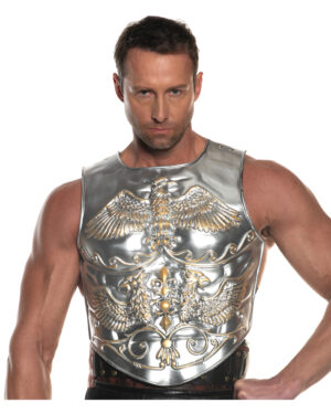 Silberne Gladiator Brustplatte