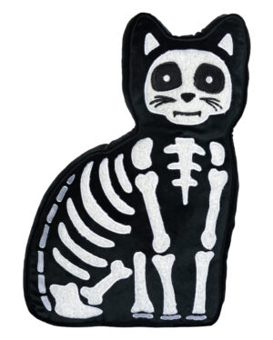 Skelett Katze Dekokissen 45cm