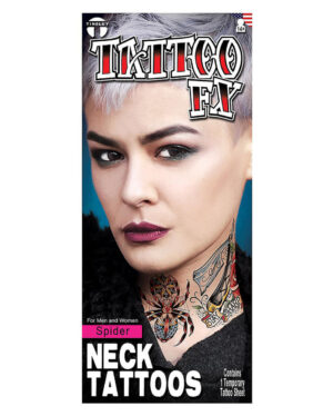 Spider Nacken Klebetattoo Set