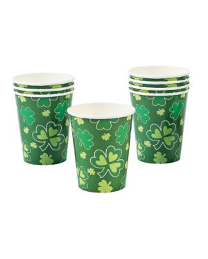 St. Patrick's Day Kleeblatt Trinkbecher 8 St.