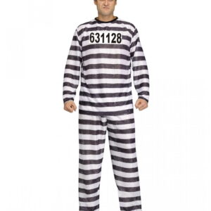 Sträfling Kostüm Jailbird für Halloween