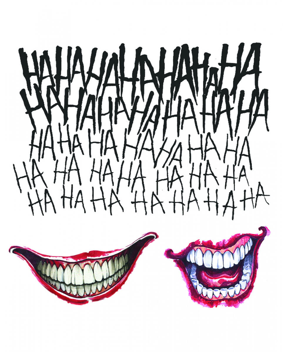 Suicide Squad Joker Tattoo Set 3-tlg. 3 Suicide Squad Joker Tattoo Set 3-tlg.