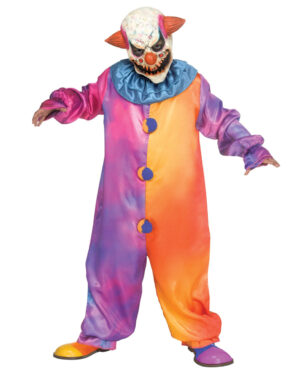 Tie-DIE Horrorclown Kinderkostüm mit Maske L / 12-14 Jahre