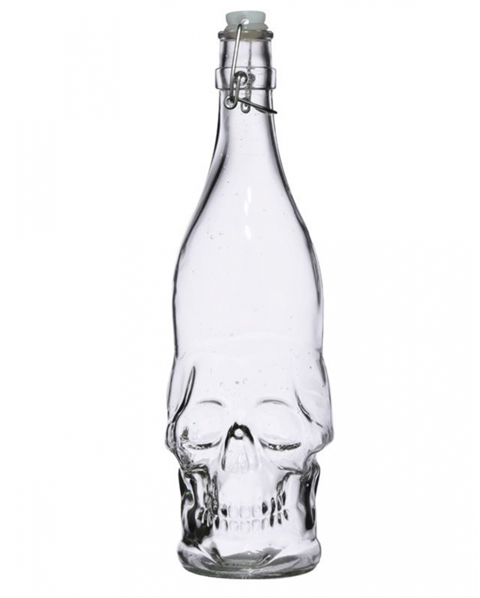 Totenkopf Wasserflasche mit Bügelverschluss 1L 1 Totenkopf Wasserflasche mit Bügelverschluss 1L