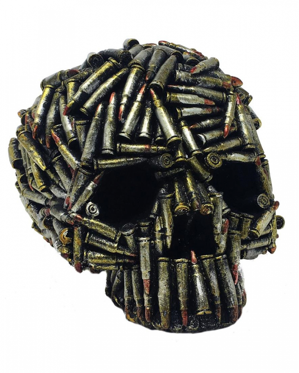 Totenkopf mit Patronenhülsen