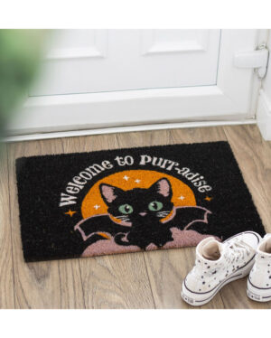 "Welcome to Purr-Adise" Türmatte 60x40cm