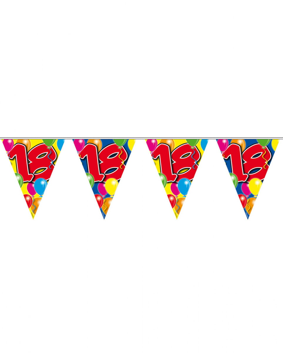 Wimpelkette Ballons 18 Jahre