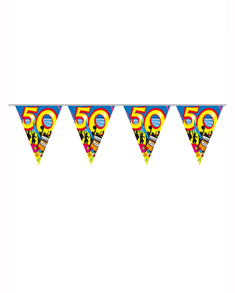 Wimpelkette Swirls 50 Jahre