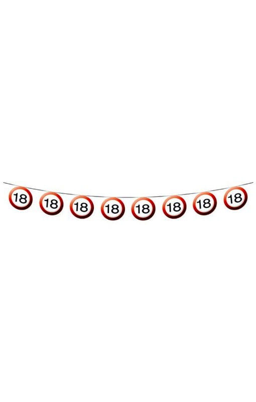 Wimpelkette Verkehrsschild 18