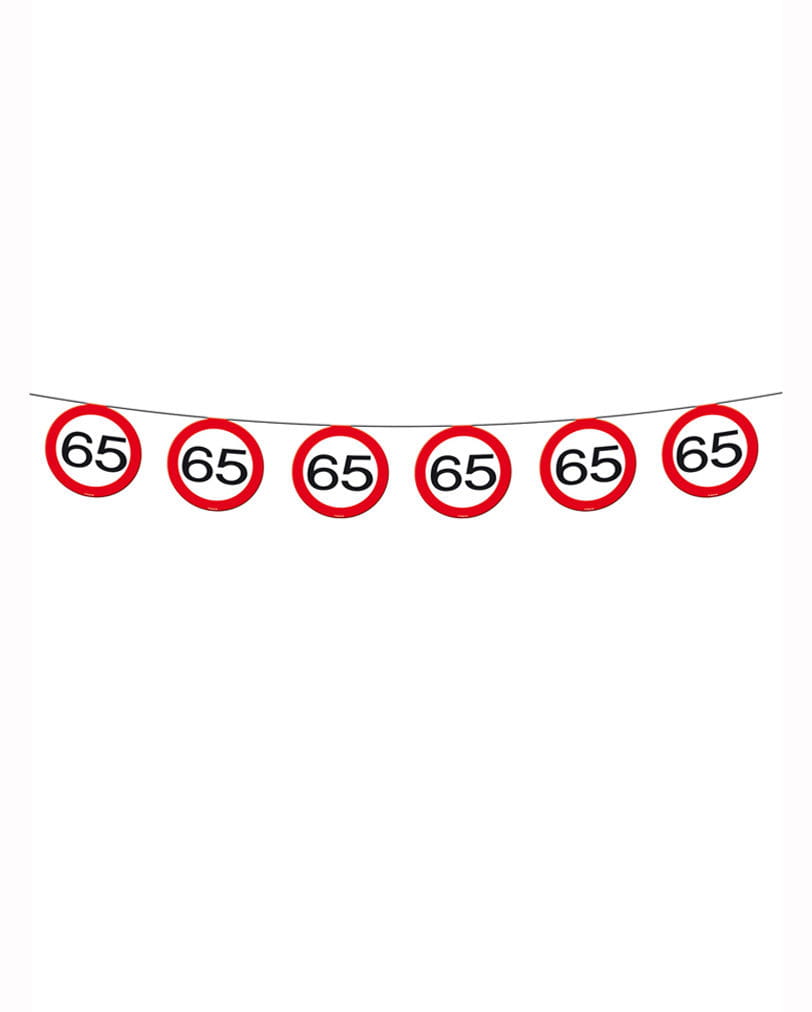 Wimpelkette Verkehrsschild 65