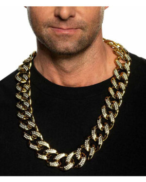 XL Goldkette mit Steinchen