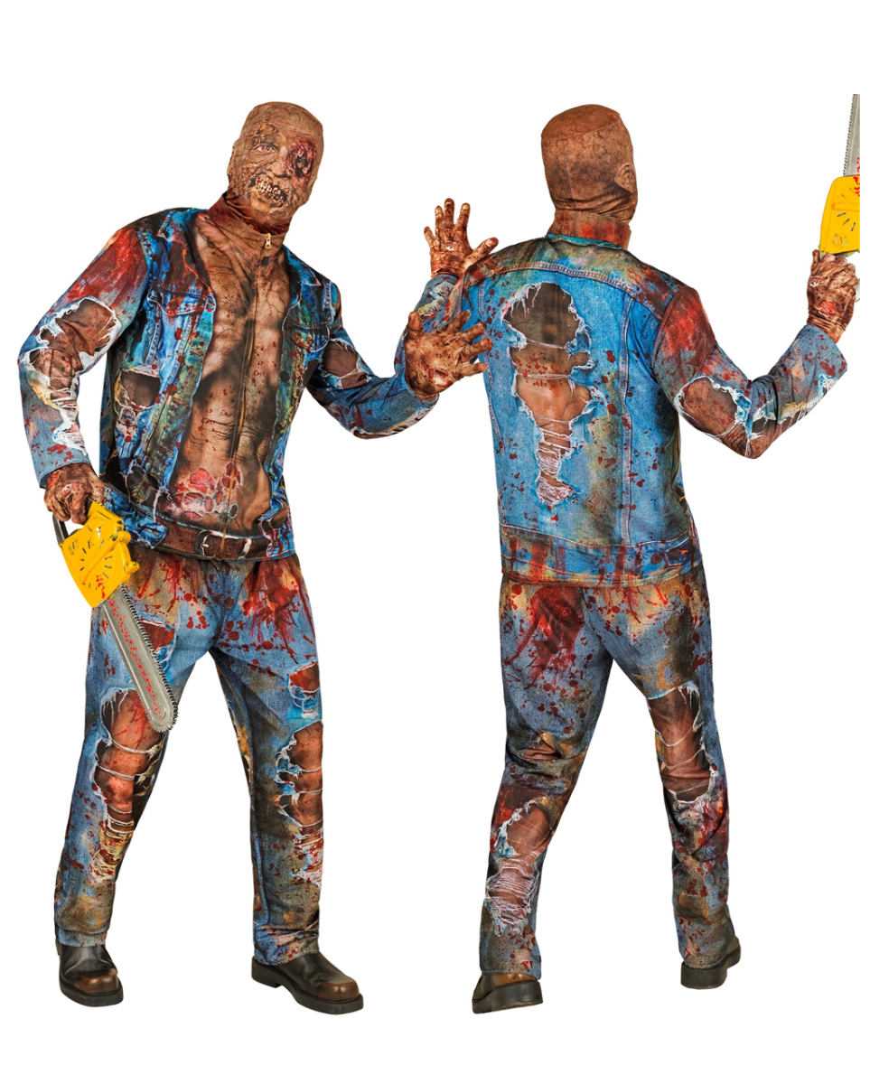 Zombie Sofortkostüm mit Maske & Handschuhe L 1 Zombie Sofortkostüm mit Maske & Handschuhe XL